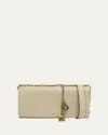 Chloé Foulard Flap Crossbody Bag In Buffalo Leather In Vegetal Beige