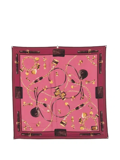 Chloé Foulard Multicolore "pedington" In Red