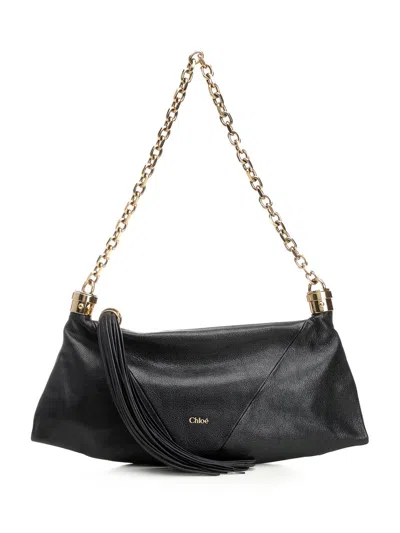 Chloé Foulard Shoulder Bags Black