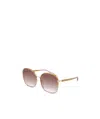 Chloé Franky Oversized Square-frame Sunglasses In Nude