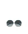 Chloé Franky Oversized Sunglasses In Gray