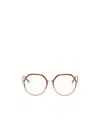 Chloé Franky Round-frame Glasses In White