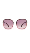 Chloé Franky Sunglasses In Havana & Red