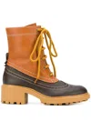 Chloé Franne Ankle Boots In Brown