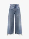 Chloé Frayed Hem Five-pocket Jeans With Belt Loops