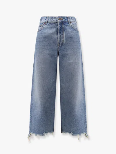 CHLOÉ FRAYED BOTTOM JEANS