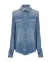 Chloé Buttoned Denim Shirt In Blue