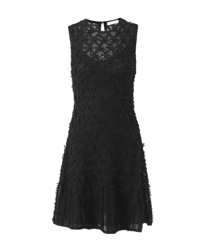 CHLOÉ CHLOÉ LACE DETAILED FLARED MINI DRESS