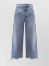 Chloé Frayed Hem Five-pocket Jeans With Belt Loops