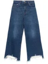 Chloé Cropped Wide-leg Jeans In Blue