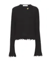 Chloé Veste Courte Ajustée Sans Col Femme Noir Taille L 50% Laine, 36% Soie, 8% Cachemire, 5% Polyamide, 1 In Black