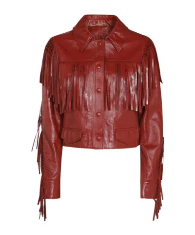 CHLOÉ CHLOÉ FRINGED BUTTON-UP JACKET
