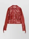 Chloé Fringed Collar Jacket With Flap Pockets