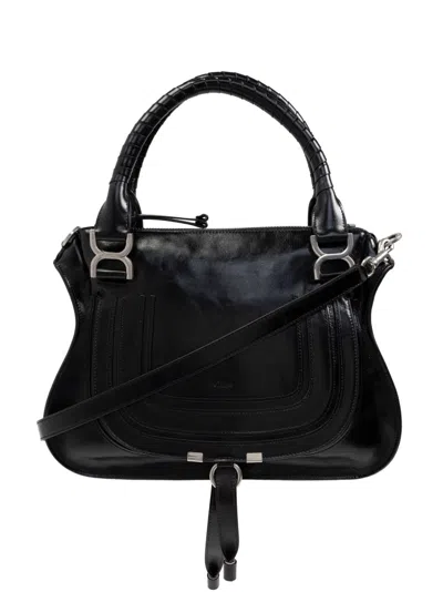 Chloé Front Flap Handbag In Black