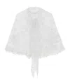 Chloé Front Lace Cape Top In Milk Color