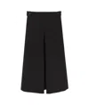 Chloé Jupe-culotte Tailleur En Crêpe De Laine Femme Noir Taille 38 100% Laine Vierge, Horn Bubalus Bubalis In Black
