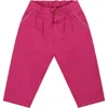 Chloé Fuchsia Casual Trousers For Baby Gilr With Logo In Fuchsia