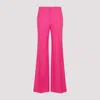 Chloé Wool Flared Pants In Fuchsia
