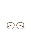 Chloé Round Frame Flat Mirror In Brown