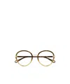 Chloé Round Frame Flat Mirror In Brown