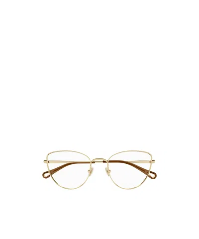 Chloé Eyewear Cat-eye Glasses In Golden