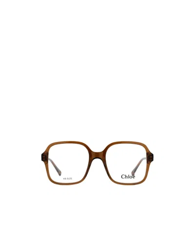 Chloé Full Frame Plain Mirror In Brown