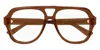 Chloé Full Frame Plain Mirror In Brown