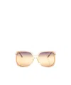 Chloé Aly Square-frame Acetate And Gold-tone Sunglasses