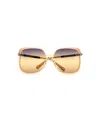 Chloé Square Frame Sunglasses Gradient Lenses