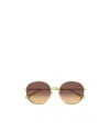 Chloé Ch0326s Round Frame Sunglasses In Brown