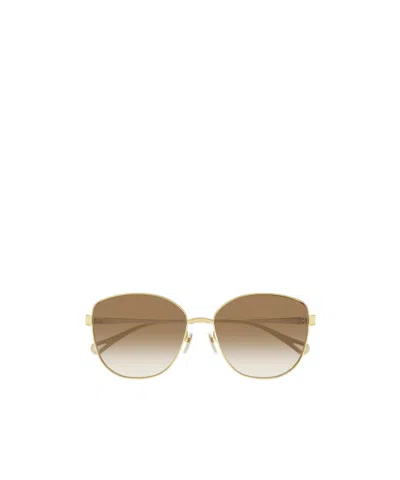 Chloé Full Frame Sunglasses In Golden