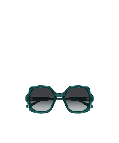 Chloé Full Frame Sunglasses In Green