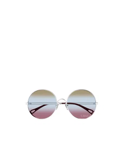 Chloé Full Frame Sunglasses In Metallic