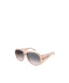 Chloé 60mm Gradient Navigator Sunglasses In Pink