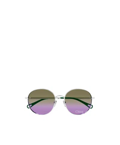 Chloé Full Frame Sunglasses In Silver