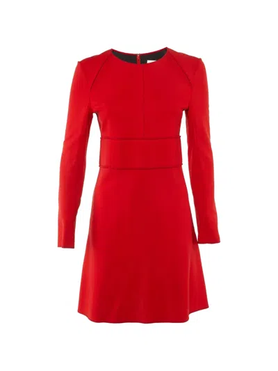 Pre-owned Chloé Full-sleeve Mini Dress In Red