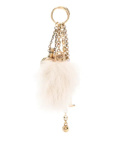 Chloé Fur Charm In Gold