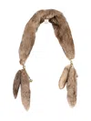 Chloé Fur Scarf In Brown