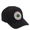 Chloé Chloe Fusion Cotton Canva Baseball Cap In Black