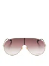 Chloé Rimmed Sunglasses With Gold Frame And Gradient Lenses In Gold