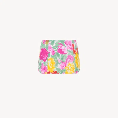 Chloé Garden-print High-waisted Swim Skirt In Multi