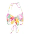 Chloé Garden-print Bikini Top In Multi