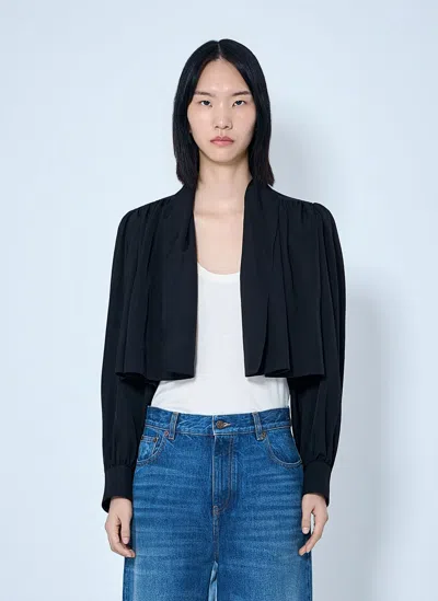Chloé Gathered Cropped Jacket In Black