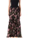 Chloé Sheer Overlay Tiered Floral Skirt