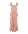 Chloé Gathered Ruffled Maxi Dress In Neutral