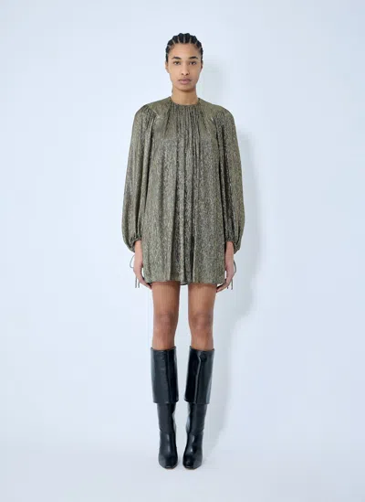 CHLOÉ GATHERED SILK CRÊPON MINI DRESS