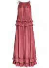 Chloé Chloe Gathered Silk Maxi Dress