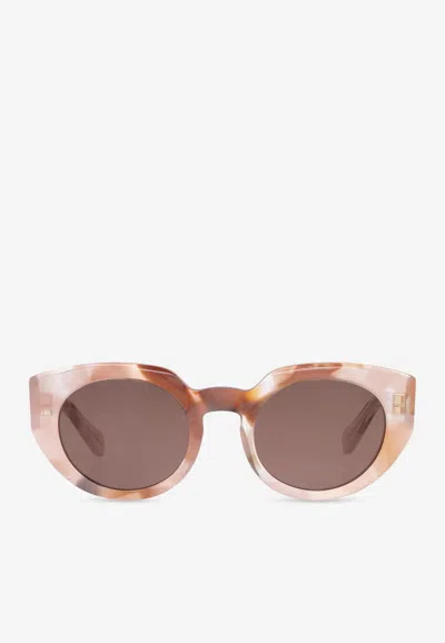 Chloé Gayia Cat-eye Sunglasses In Brown