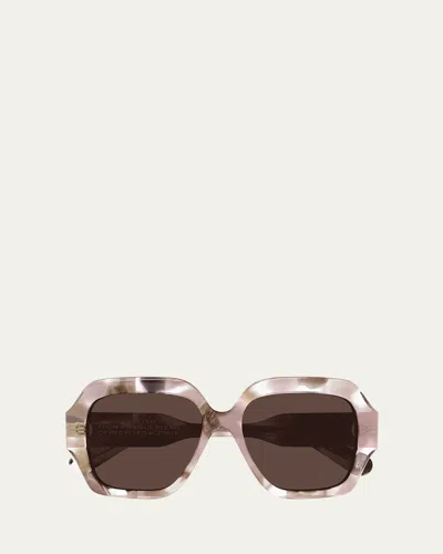 Chloé Gayia Rectangle Acetate Sunglasses