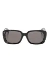 Chloé Sonnenbrille Mit Eckigem Gestell In Schwarz